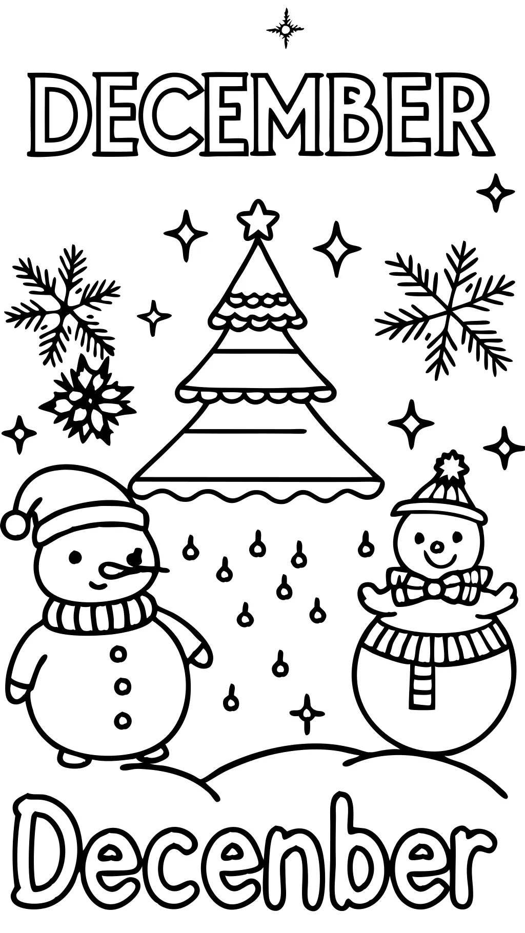 coloring pages december